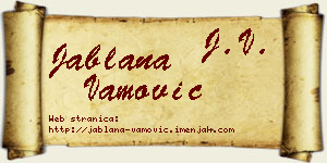 Jablana Vamović vizit kartica